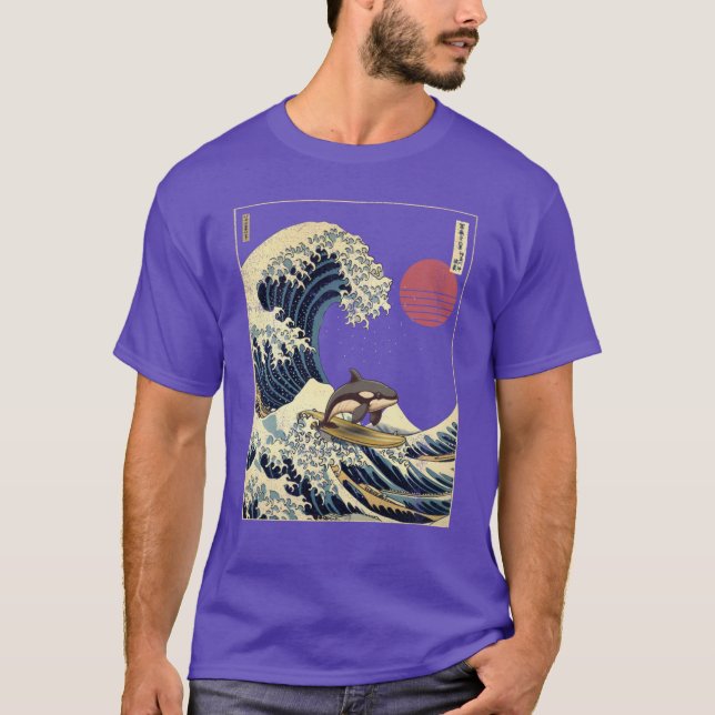 Camiseta Orca Kanagawa Japanese Surfing Wave (Anverso)