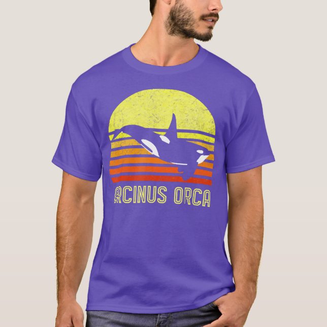 Camiseta Orca Killer Whale Dolphin Marine Science Retro (Anverso)
