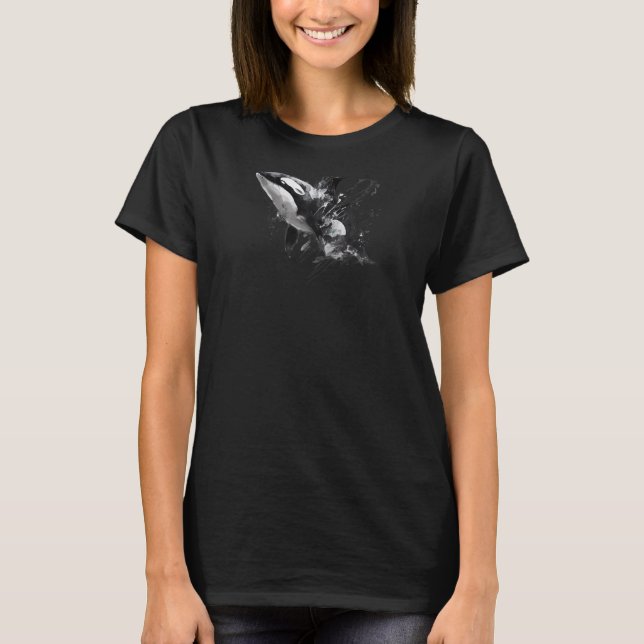 Camiseta Orca Lover Whale Saltando Raglan (Anverso)
