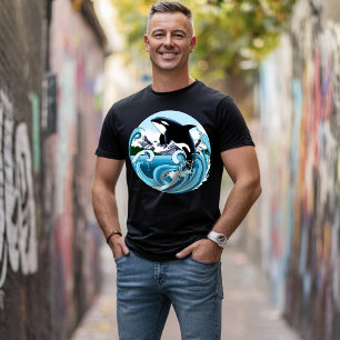 Camiseta Orca Majestuosa Ballena Asesina Olas Azules Océano