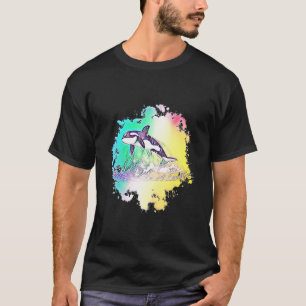 Camiseta Orca Motif Whale Ocean Predator Diseño Orcas