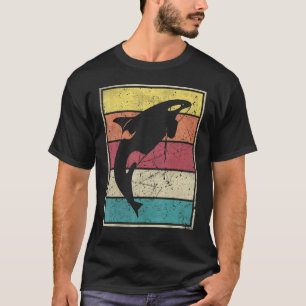 Camiseta Orca Natación Retro Vintage Con Rayas Clásicas