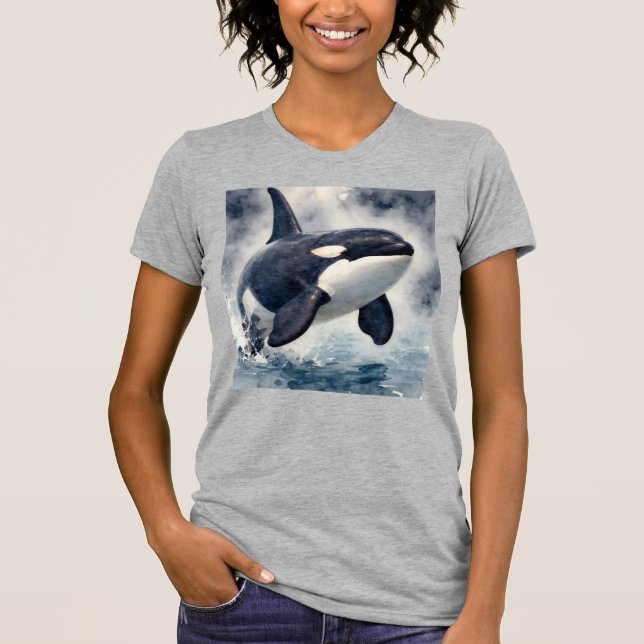 Camiseta Orca Olas tormentosas (Anverso)