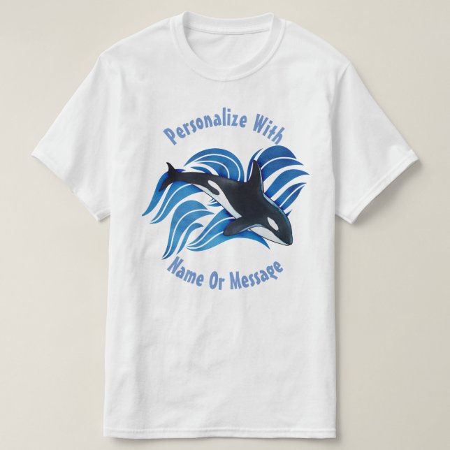 Camiseta Orca PERSONALIZADA del océano (Diseño del anverso)