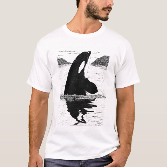 Camiseta Orca, pluma y tinta de la Espía-Lupulización (Anverso)
