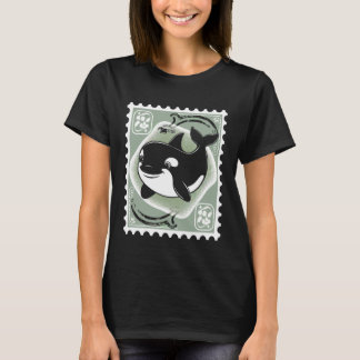 Camiseta Orca Postage Stamp Animal Vintage