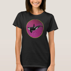 Camiseta Orca sobre Ondas Rosa Premium