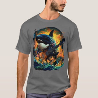 Camiseta Orca tocando guitarra