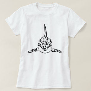 Camiseta Orca tribal negra y blanca