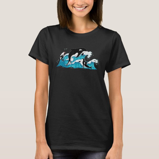 Camiseta Orca Waves Ocean Animal Killer Whale (Anverso)