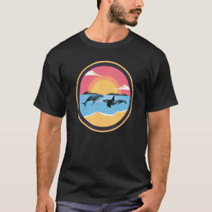 Camiseta Orca & Whale Family Vintage Retro Art Killer Balle