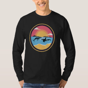 Camiseta Orca & Whale Family Vintage Retro Art Killer Balle