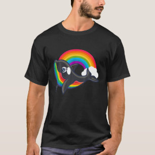 Camiseta Orca Whale Gay Rainbow Ortiz