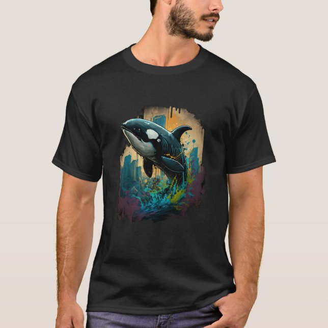 Camiseta Orca Whale Painterly (Anverso)