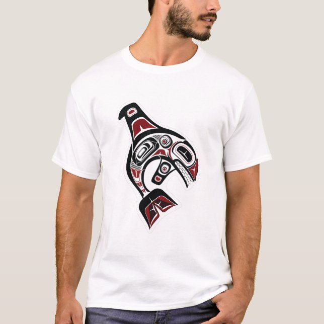 Camiseta Orca Whale Salish Diseño Pacífico Noroeste (Anverso)