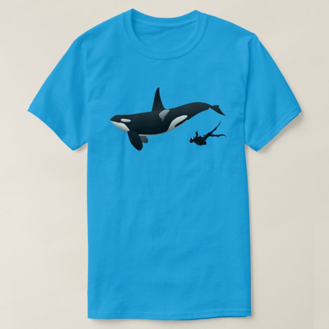 Camiseta Orca y buzo  (Diseño del anverso)