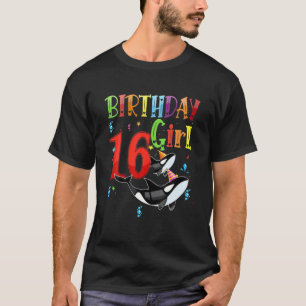 Camiseta Orcas 16.ª Chica De Cumpleaños Asesina Ballena De