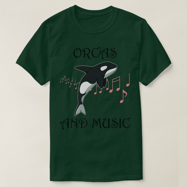 Camiseta Orcas and Music Notes Musician Whale  (Diseño del anverso)