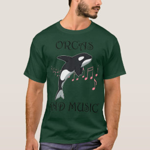 Camiseta Orcas and Music Notes Musician Whale 