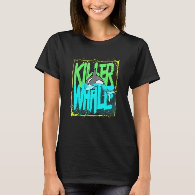 Camiseta Orcas asesinas de ballenas (Anverso)