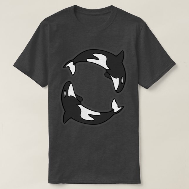 Camiseta Orcas De Natación (Diseño del anverso)