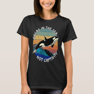 Camiseta Orcas En El Mar No Los Animales De Cautividad Debe
