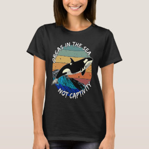Camiseta Orcas En El Mar No Los Animales De Cautividad Debe