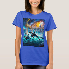 Camiseta Orcas en Galaxy Castle Design por Rich AMeN Gill