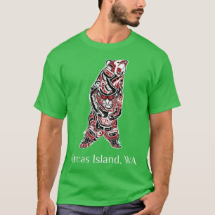 Camiseta Orcas Island WA Native American Indian Brown Grizz