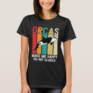 Camiseta Orcas Me Hacen Feliz Escuadrón Orca Escuadrón Orca