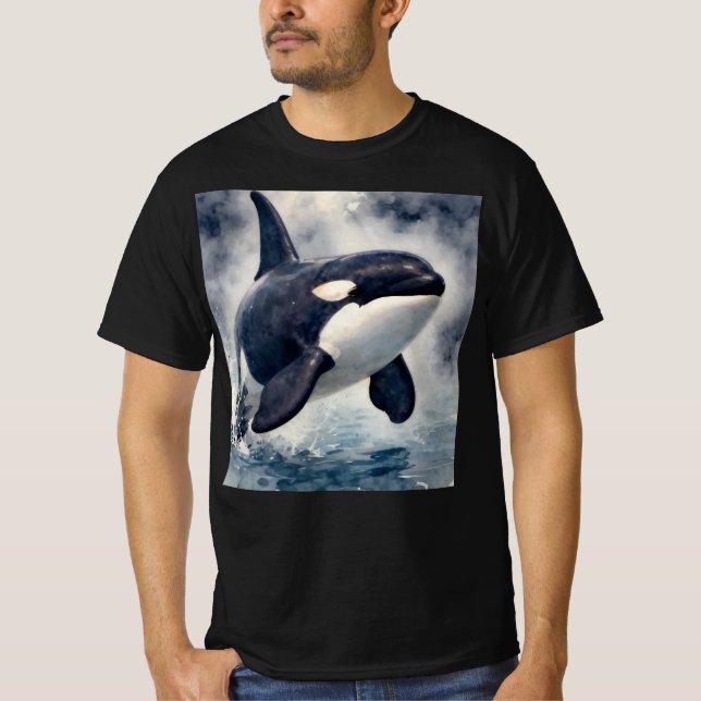 Camiseta Orcas olas tormentosas (Anverso)