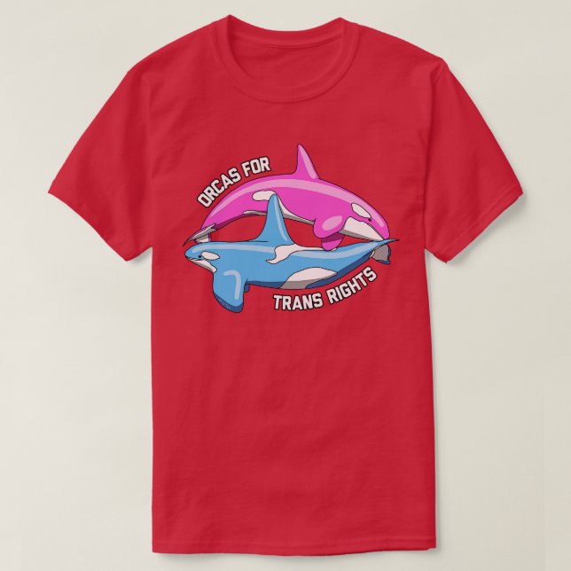 Camiseta Orcas Por Los Derechos Trans 1 (Diseño del anverso)
