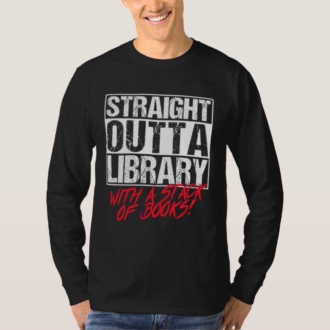 Camiseta Orcas Straight Outta Library Book (Anverso)