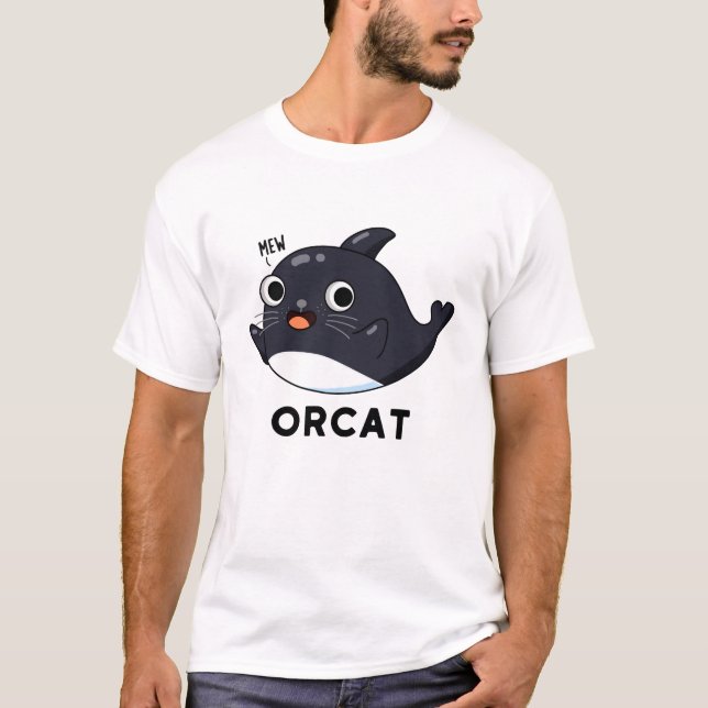 Camiseta Orcat Funny Cat Orca Pun (Anverso)