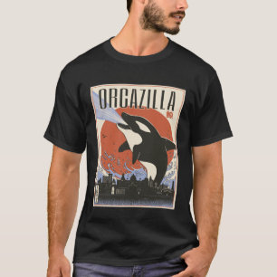 Camiseta Orcazilla Monstruo Japonés Orca Ballena Asesina
