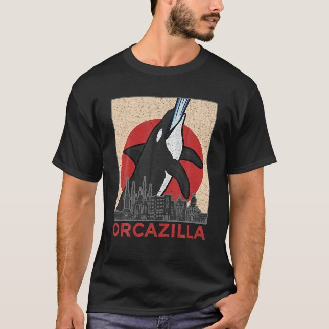 Camiseta Orcazilla - Orca de ballena asesina divertida (Anverso)