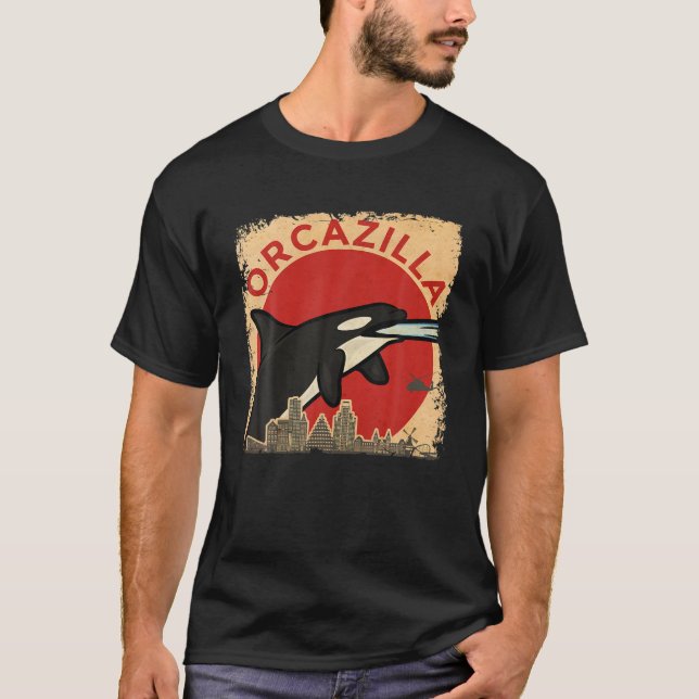Camiseta Orcazilla - Orca de ballena asesina divertida (Anverso)
