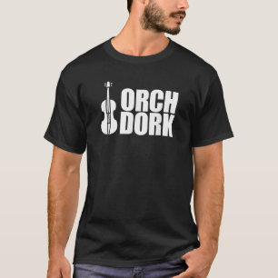 Camiseta Orch Dork con el instrumento de cadena de violín C