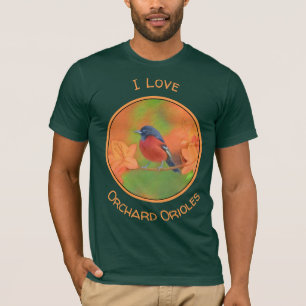 Camiseta Orchard Oriole Songbird Pintura original de aves