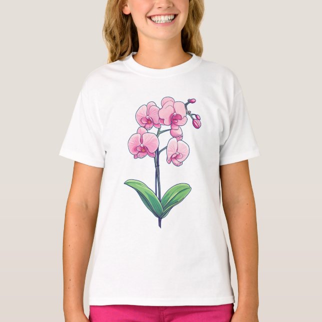 Camiseta Orchid Kawaii Art (Anverso)