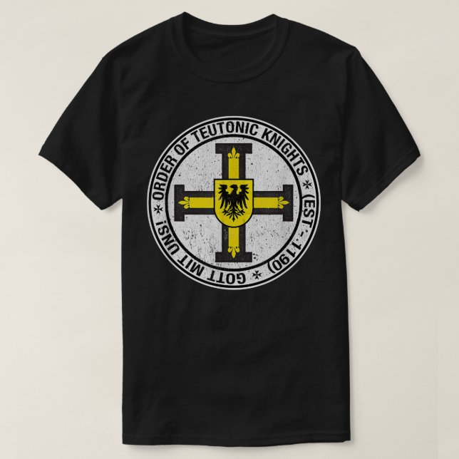 Camiseta Orden de los Caballeros Escudo Teutónico de Armas  (Diseño del anverso)