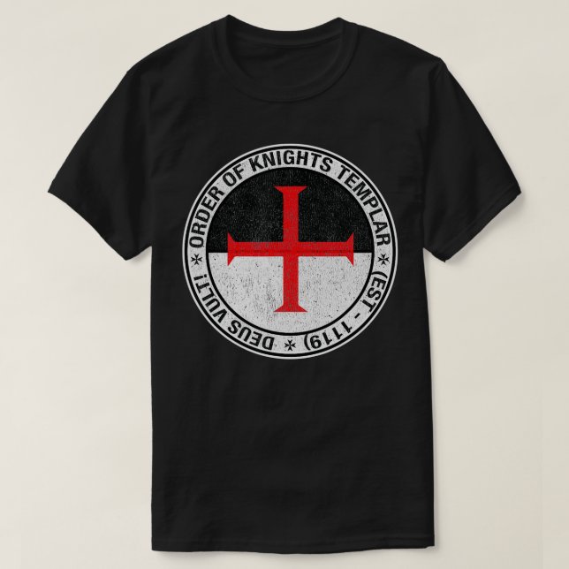 Camiseta Orden de los Caballeros Templarios Bandera Sigil D (Diseño del anverso)