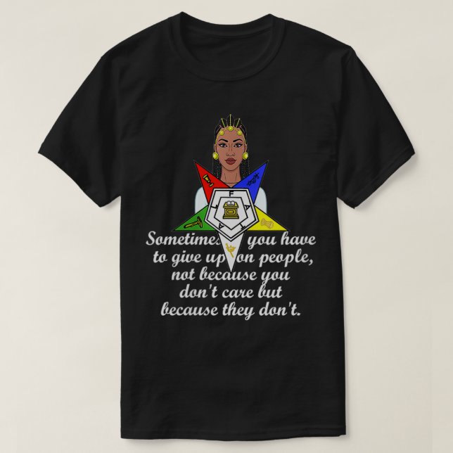 Camiseta Orden De Mujeres De La Estrella Oriental OES Cita  (Diseño del anverso)