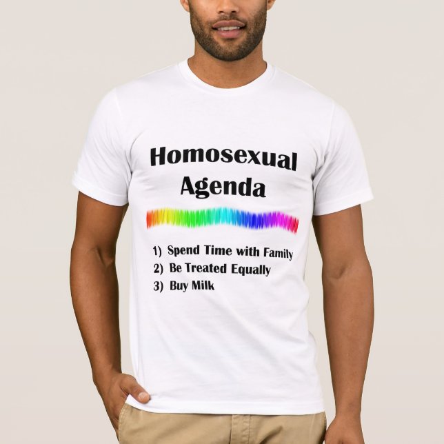 Camiseta Orden del día homosexual (Anverso)