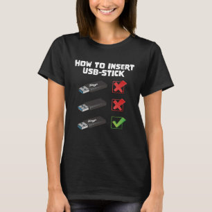 Camiseta Ordenador Chiste Programador Nerd Cómo Insertar US