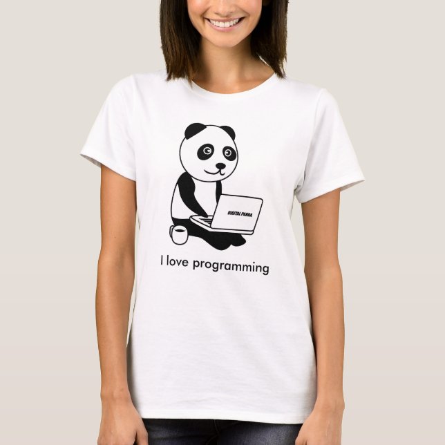 Camiseta Ordenador de la panda (Anverso)