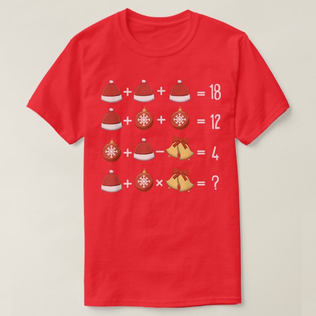 Camiseta Order Of Operations Christmas Funny XMas Quiz Math (Diseño del anverso)