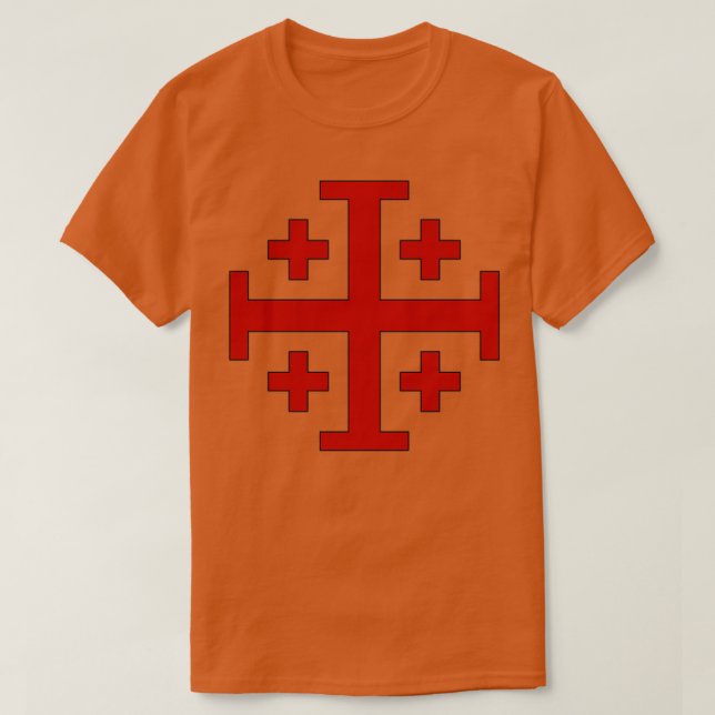 Camiseta Order of the Holy Sepulchre Fivefold Cross (Diseño del anverso)