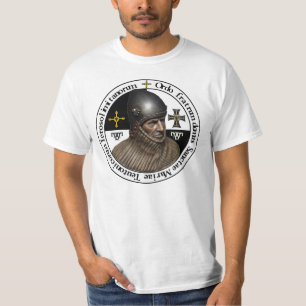Camiseta Ordo teutonicus Shirt con una cabeza de caballero