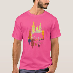 Camiseta Oregon Colorful Oregon Wilderness Con Oso En Fo